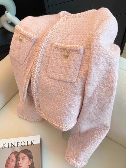Rosé Elegance Cropped Jacket 00183