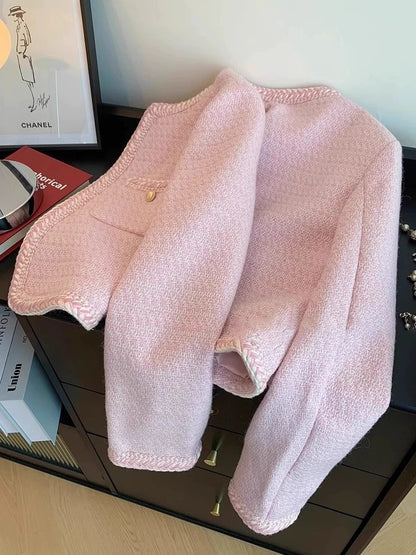 Rosé Elegance Cropped Jacket 00183