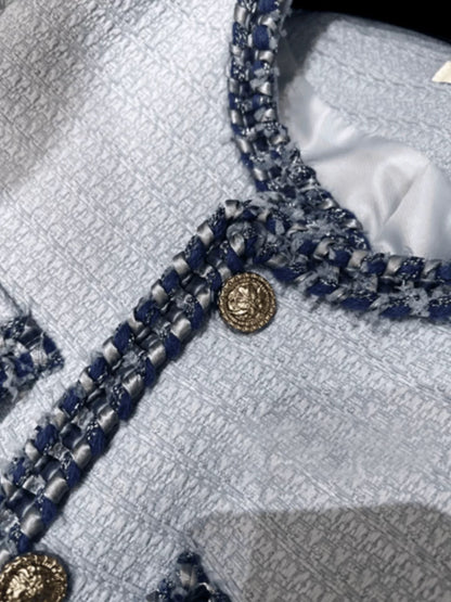 Powder Blue Tweed Jacket 00184