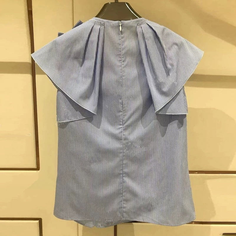 Grand Bow Ruffle Blouse 00227