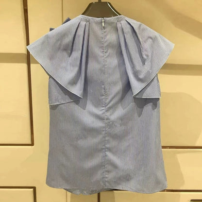 Grand Bow Ruffle Blouse 00227