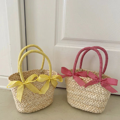 Small Basket Bag with Bow 00056