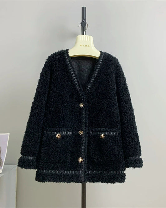 Trimmed Boucle Wool Jacket 00520