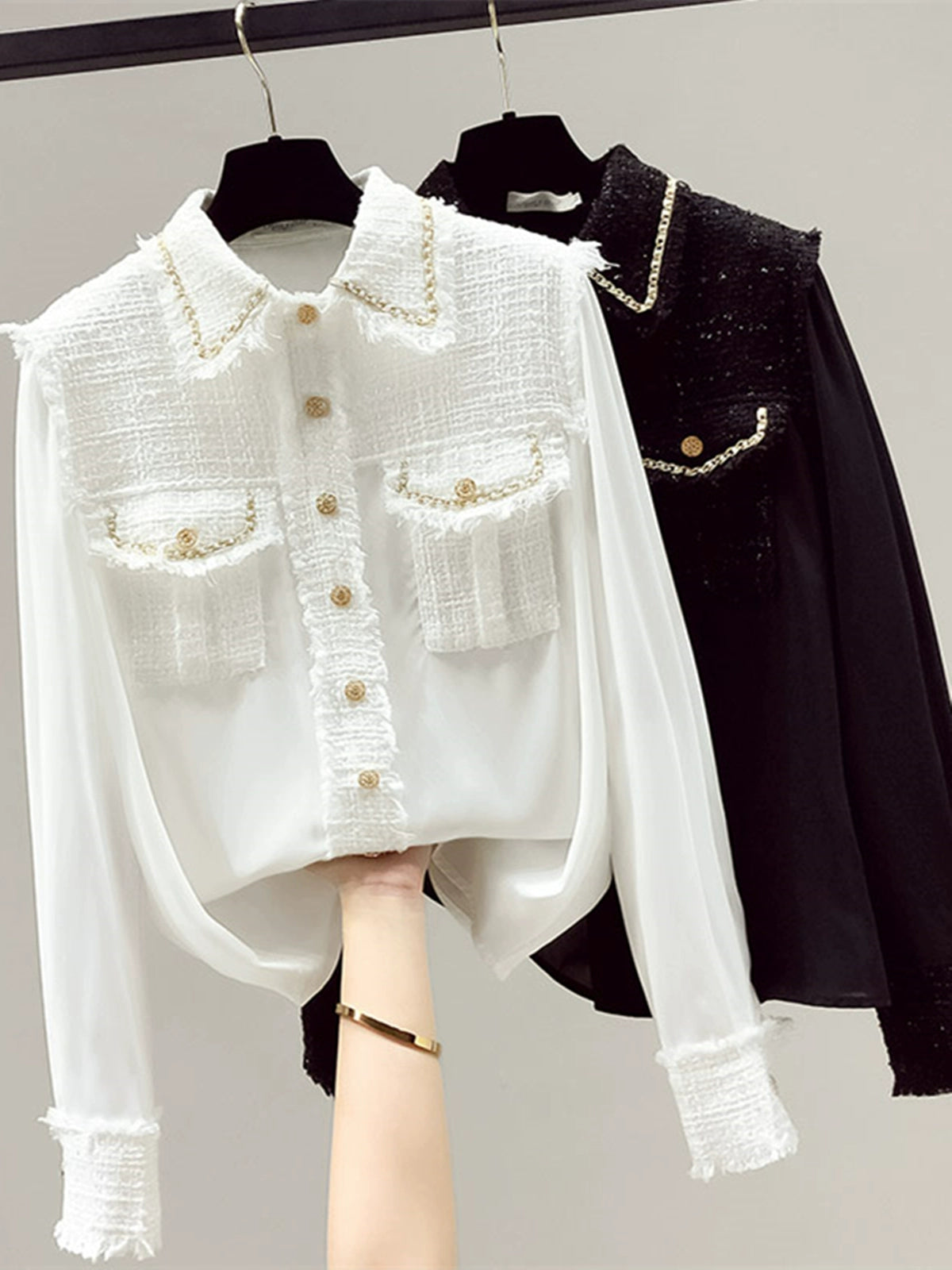 Tweed Simple Shirt 00118
