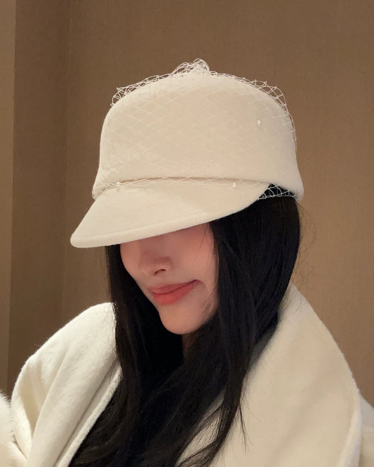 Pearl Veil Wool Cap 00441