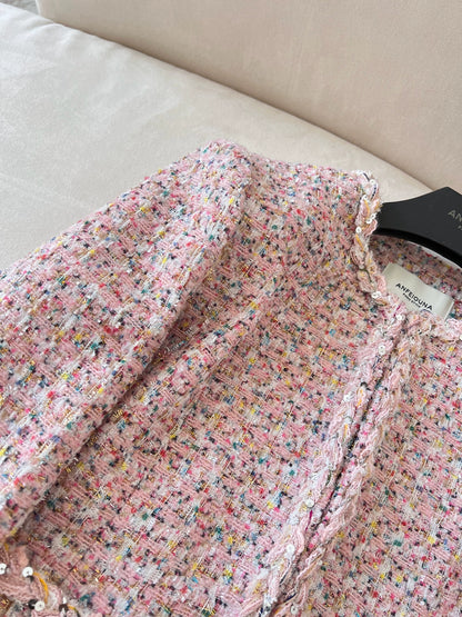 Blush Bloom Tweed Jacket 00316