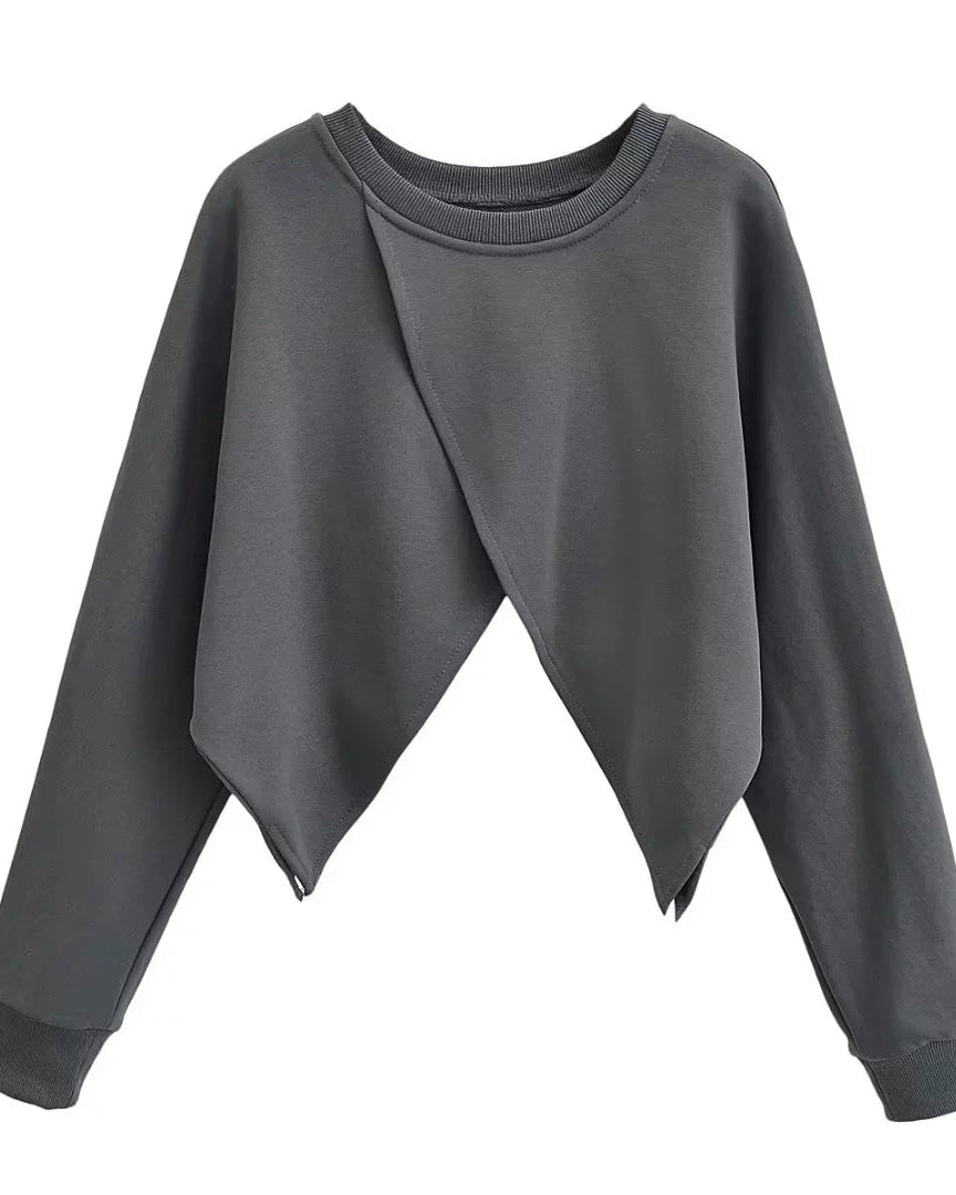 Asymmetric Cross Sweatshirt 00458