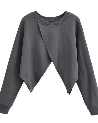 Asymmetric Cross Sweatshirt 00458