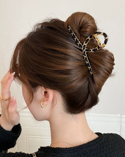 Chain Ribbon Hair Clip 00478