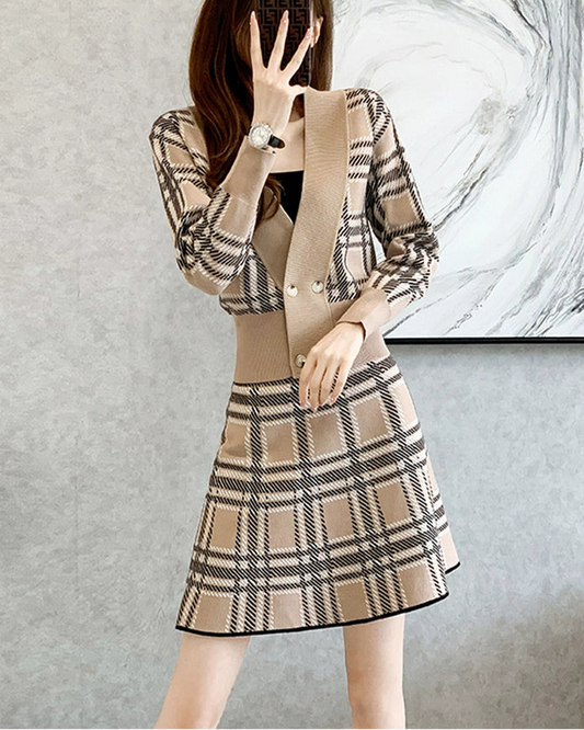 Classic Plaid Two-Piece Set 00462
