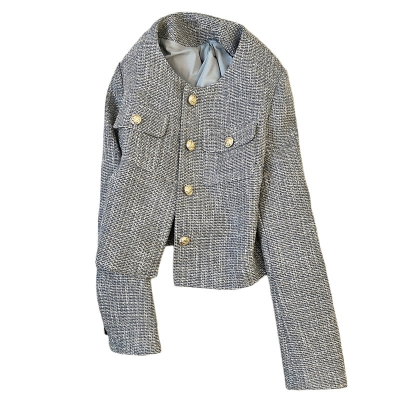 Gray Poise Tweed Jacket 00202