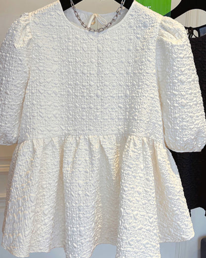 Textured Peplum Blouse 00238