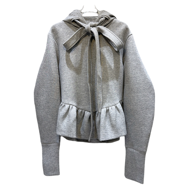 Ribbon Peplum Hoodie 00374