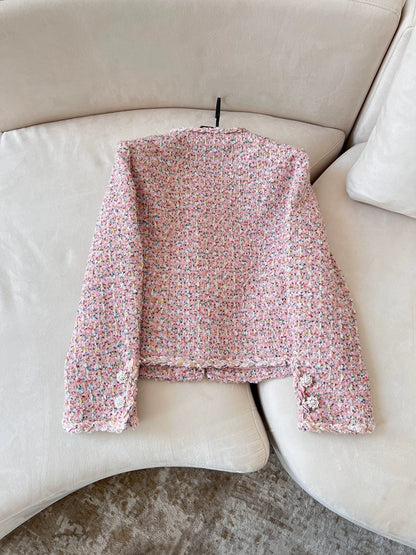 Blush Bloom Tweed Jacket 00316