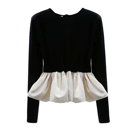 Peplum Long Sleeve Top 00114