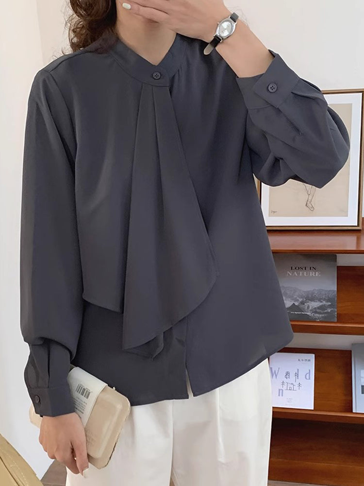 Soft Flow Asymmetrical Shirt 00177