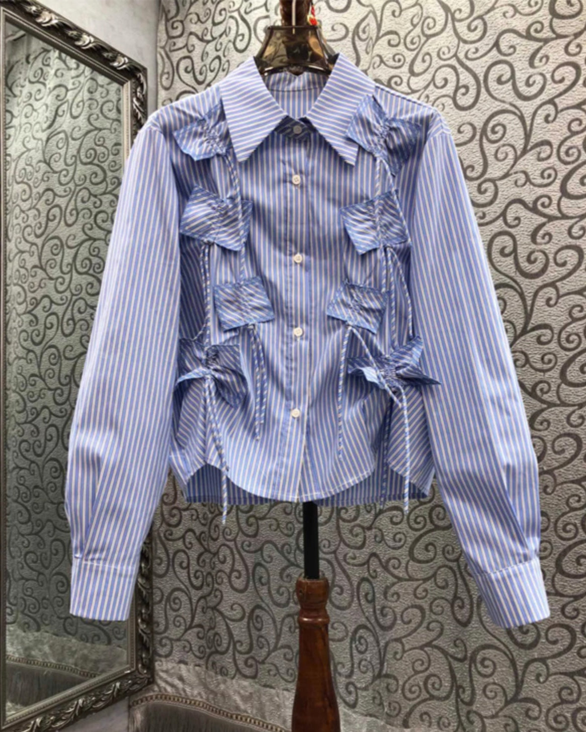 Ribbon Cascade Shirt 00142