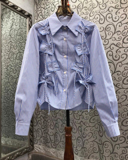 Ribbon Cascade Shirt 00142