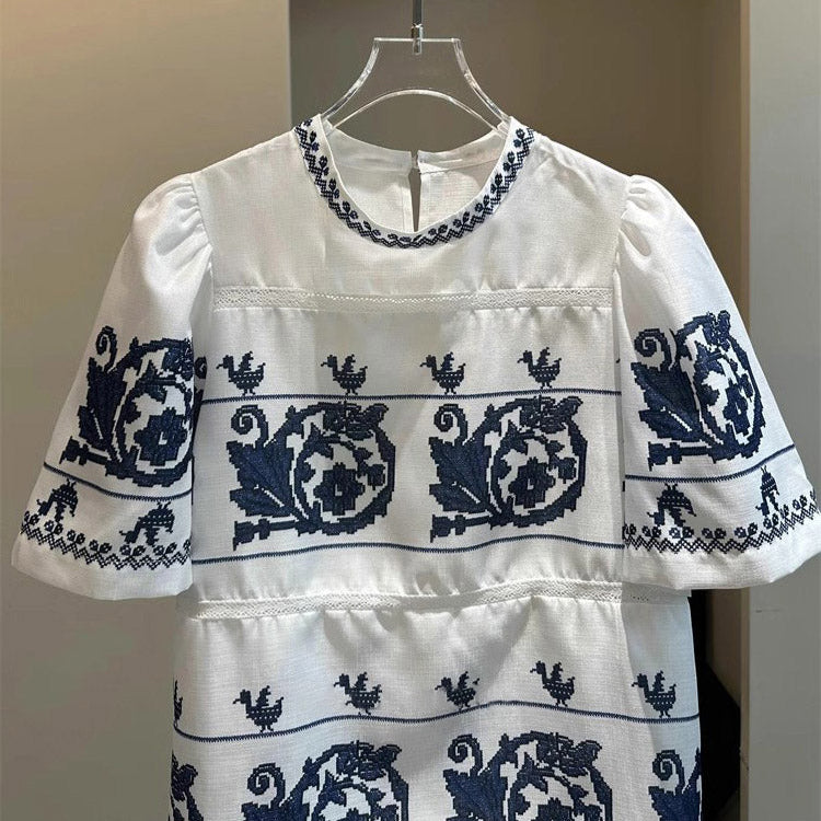 Boho Embroidered Bliuse 00225