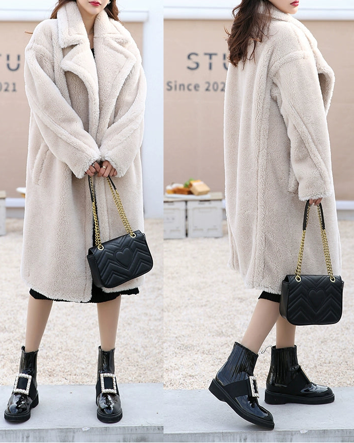 Luxe Teddy Long Coat 00471