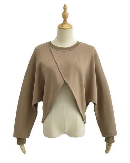 Asymmetric Cross Sweatshirt 00458