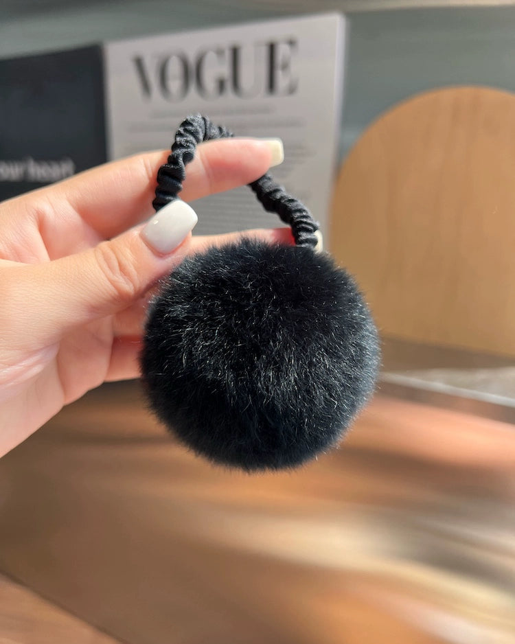 Fluffy Fur Ball Hair Tie 00479