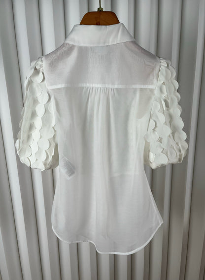Circle Lace Volume Shirt 00289