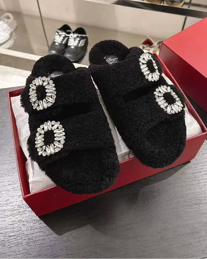 Crystal Bloom Fuzzy Slides 00504