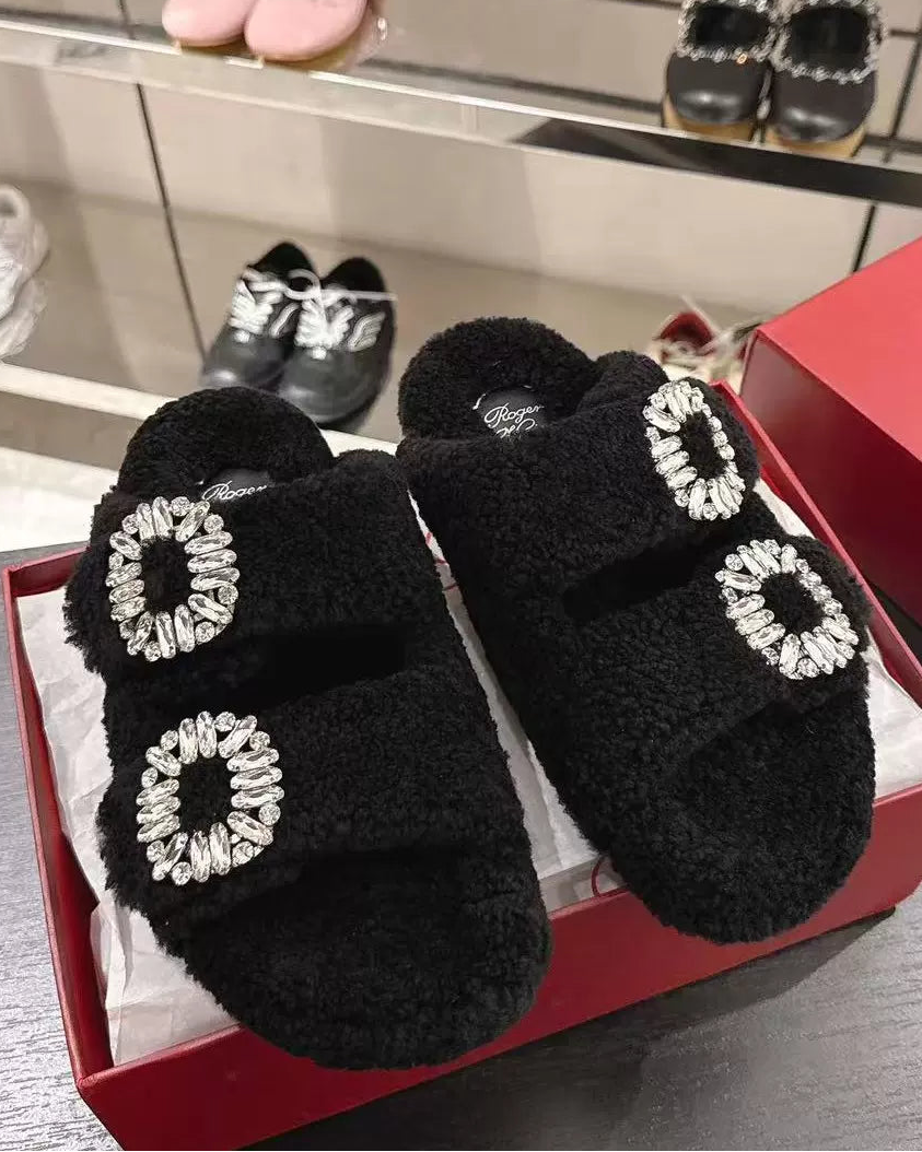 Crystal Bloom Fuzzy Slides 00504