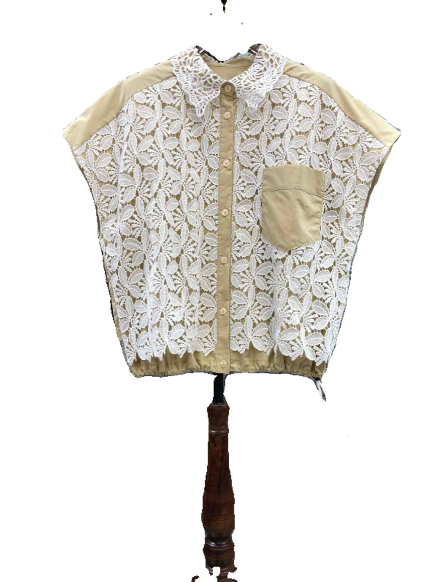 Ethereal Lace Cape Top 00226