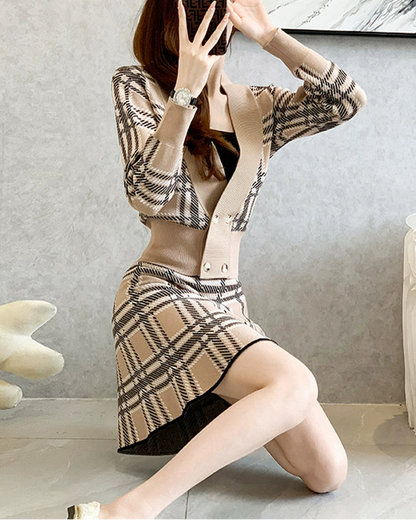 Classic Plaid Two-Piece Set 00462