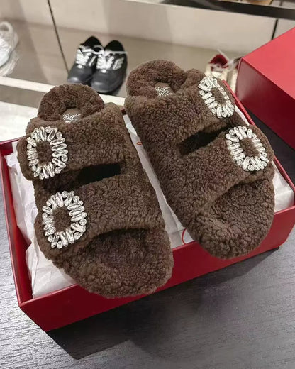 Crystal Bloom Fuzzy Slides 00504