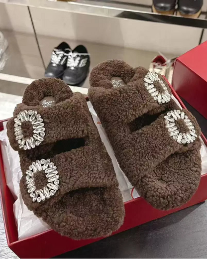 Crystal Bloom Fuzzy Slides 00504