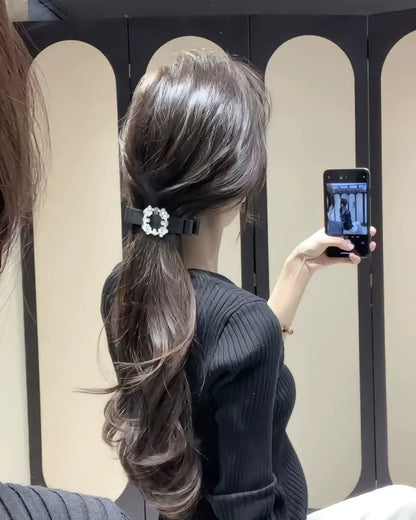 Crystal Ribbon Hair Clip 00466