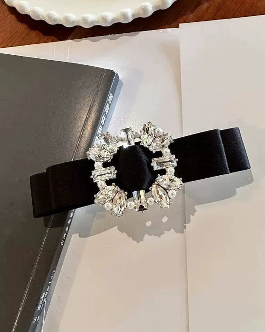 Crystal Ribbon Hair Clip 00466