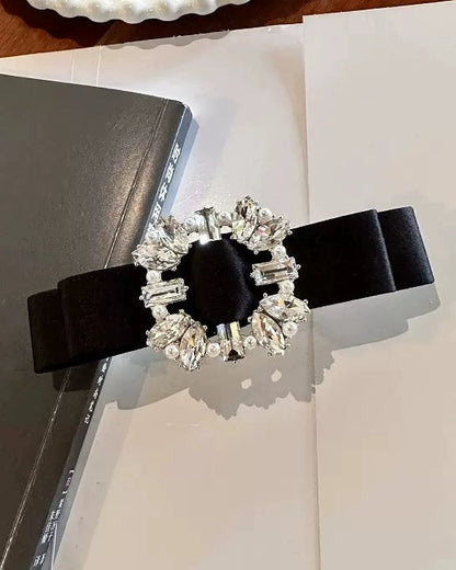 Crystal Ribbon Hair Clip 00466