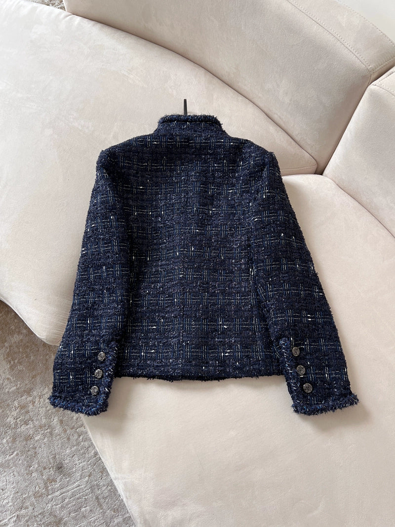 Navy Tweed Classic Jacket 00307