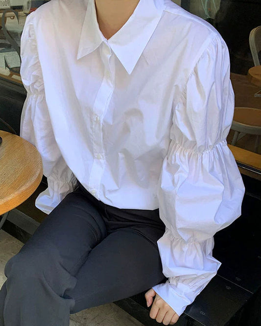 Balloon Sleeve Blouse 00372