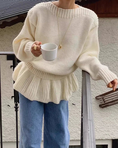 Relax Fit Rib Knit Sweater 00444