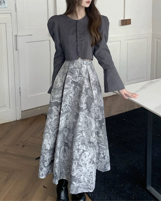 French Puff Sleeve Blouse 00398