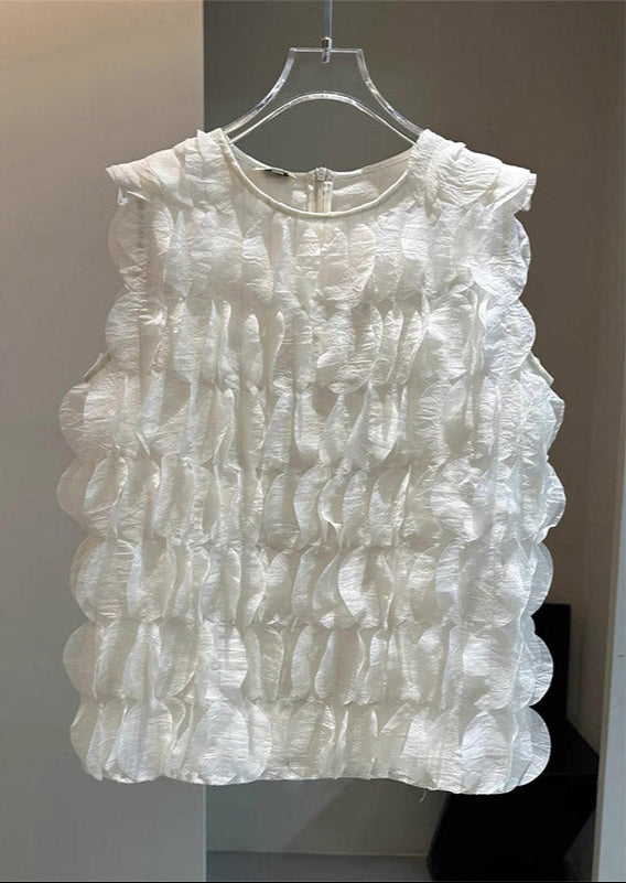Ripple Ruffle Sleeveless Top 00240