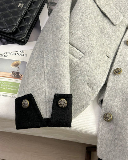 Gray Wool Accent Jacket 00361