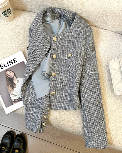 Gray Poise Tweed Jacket 00202