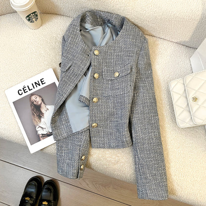 Gray Poise Tweed Jacket 00202