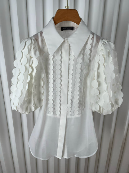 Circle Lace Volume Shirt 00289