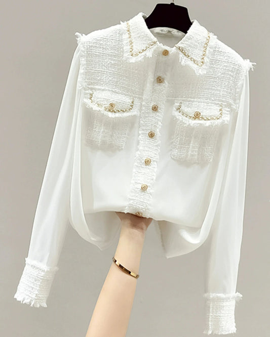 Tweed Simple Shirt 00118
