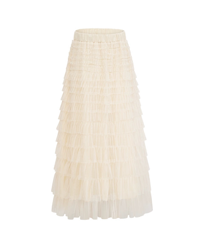 Romantic Layered Tulle Long Skirt 00499