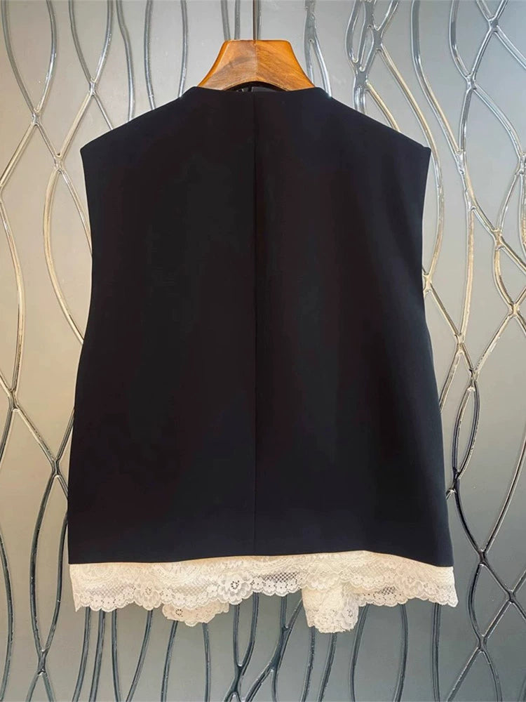 Embroidery Vest with Buttons 00065