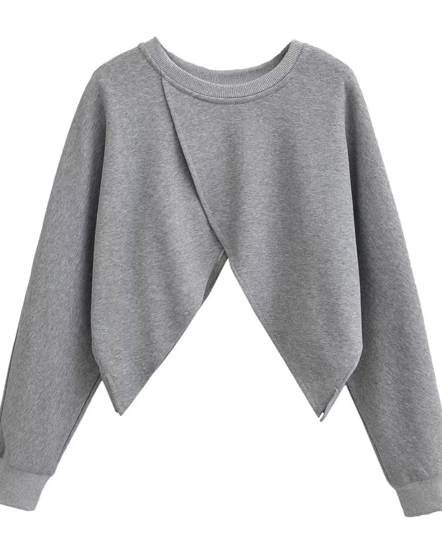 Asymmetric Cross Sweatshirt 00458