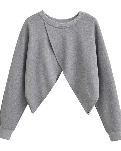 Asymmetric Cross Sweatshirt 00458
